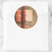 Sticker Rond Paysage rouge Abstrait (Sac)