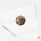 Sticker Rond Paysage tropical avec dix colibris (Enveloppe)