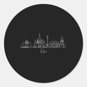 Sticker Rond Paysage urbain Kiev Ukraine 