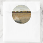 Sticker Rond Paysage verdoyant (Sac)