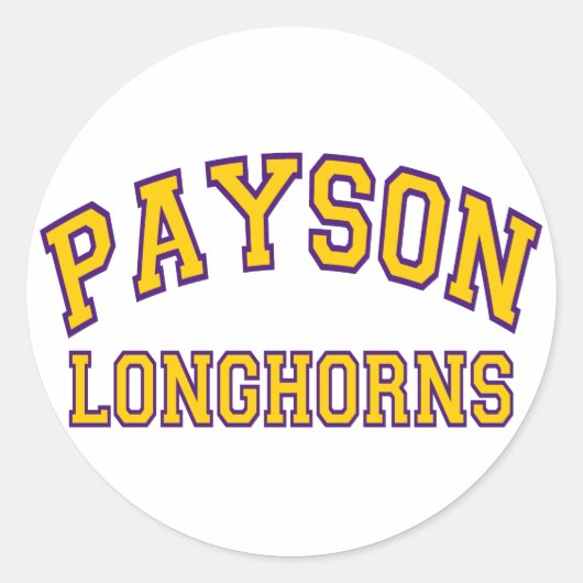 Sticker Rond Payson Longhorns (Devant)