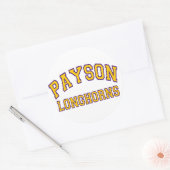Sticker Rond Payson Longhorns (Enveloppe)