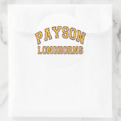 Sticker Rond Payson Longhorns (Sac)