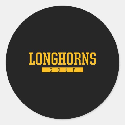 Sticker Rond Payson Longhorns Golf Hs (Devant)