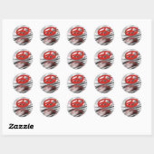 Sticker Rond Peace 3D / reflexion (Feuille)