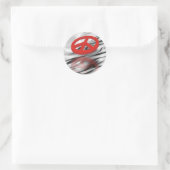 Sticker Rond Peace 3D / reflexion (Sac)