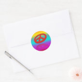 Sticker Rond Peace 3D / reflexion | couleur linéaire (Enveloppe)