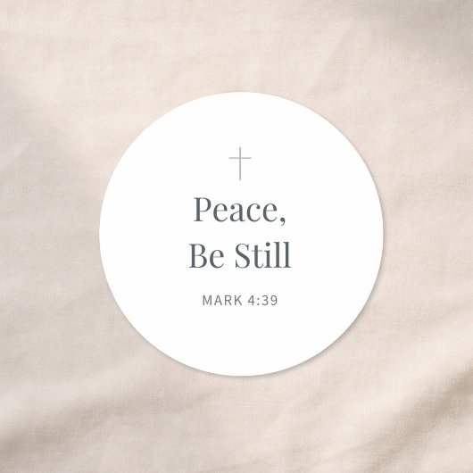 Sticker Rond Peace, Be Still Christian Scripture – Mark 4:39