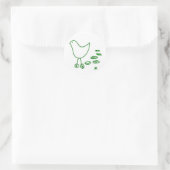 Sticker Rond Peace Bird (Sac)