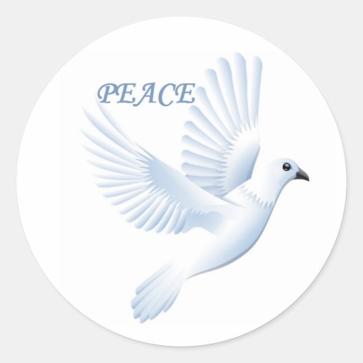 STICKER ROND PEACE DOVE (Devant)