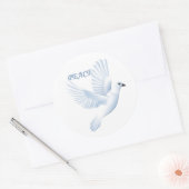 STICKER ROND PEACE DOVE (Enveloppe)