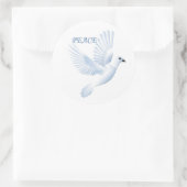 STICKER ROND PEACE DOVE (Sac)