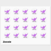 Sticker Rond Peace Dove avec Laurel Branch (Feuille)