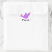 Sticker Rond Peace Dove avec Laurel Branch (Sac)