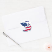 Sticker Rond Peace Dove. USA Patriotic Design (Enveloppe)