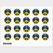 Sticker Rond Peace en Ukraine (Feuille)