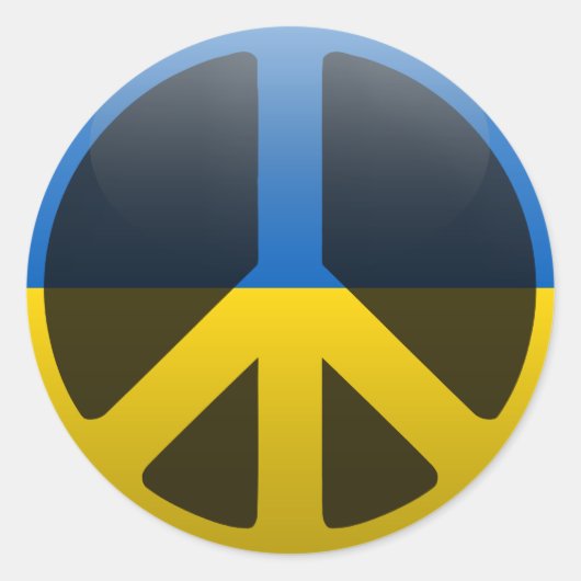 Sticker Rond Peace en Ukraine (Devant)