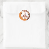 Sticker Rond Peace Fox (Sac)
