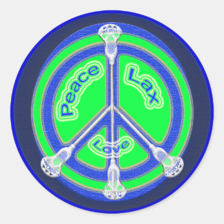Sticker Rond Peace Lax Love