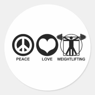 Sticker Rond Peace Love