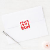 Sticker Rond Peace Love (Enveloppe)