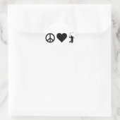 Sticker Rond Peace Love Badminton (Sac)