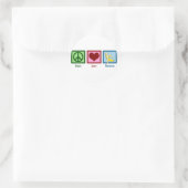 Sticker Rond Peace Love Bananas (Sac)