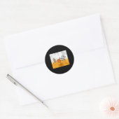 Sticker Rond Peace Love Basket (Enveloppe)