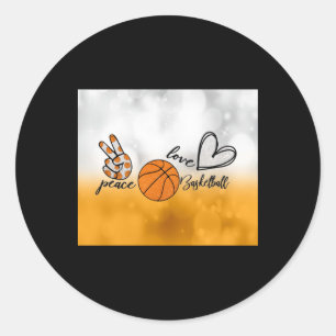 Sticker Rond Peace Love Basket