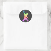 Sticker Rond Peace Love Bigfoot (Sac)