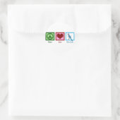 Sticker Rond Peace Love Blue Jays (Sac)