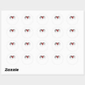 Sticker Rond Peace Love Boo Boo Crew Nurse Ghost Hallowee (Feuille)
