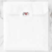 Sticker Rond Peace Love Boo Boo Crew Nurse Ghost Hallowee (Sac)