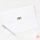 Sticker Rond Peace Love Boo Boo Crew Nurse Ghost Hallowee (Enveloppe)