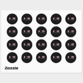 Sticker Rond Peace Love Bowling Cute Bowling Lover (Feuille)