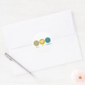 Sticker Rond Peace Love Chiropractic (Enveloppe)