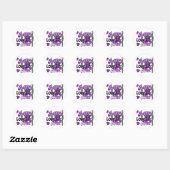 Sticker Rond Peace Love Cure 2 Chiari Malformation (Feuille)