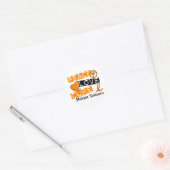 Sticker Rond Peace Love Cure Multiple Sclérose MS (Enveloppe)