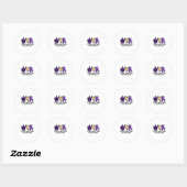 Sticker Rond Peace Love Cure Pancreatic Cancer Awareness (Feuille)