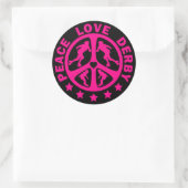 Sticker Rond Peace Love Derby (Sac)