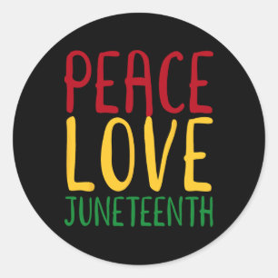 Sticker Rond Peace Love Et 19 Juin Journée de la Liberté