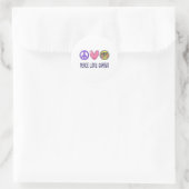 Sticker Rond Peace Love Gaming (Sac)