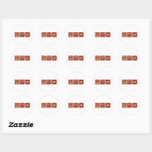 Sticker Rond Peace Love Greyhound (Feuille)
