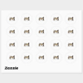 Sticker Rond Peace Love Gsp Allemand Pointer Pointer Dog Log (Feuille)