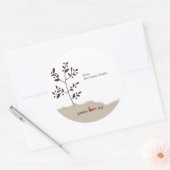 Sticker Rond Peace Love Joy Holiday Don (Enveloppe)