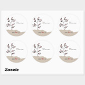 Sticker Rond Peace Love Joy Holiday Don (Feuille)