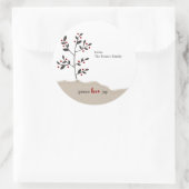 Sticker Rond Peace Love Joy Holiday Don (Sac)