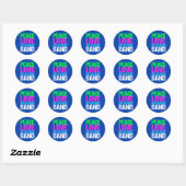 Sticker Rond Peace Love Marching (Feuille)