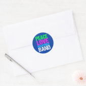 Sticker Rond Peace Love Marching (Enveloppe)