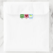 Sticker Rond Peace Love Margaritas (Sac)